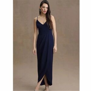 BHLDN Lyra dress in navy blue